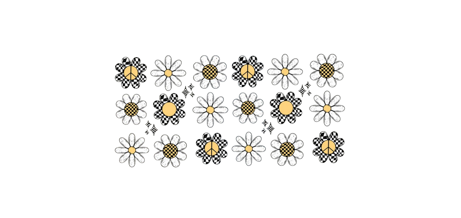 Checkered Flowers Wrap
