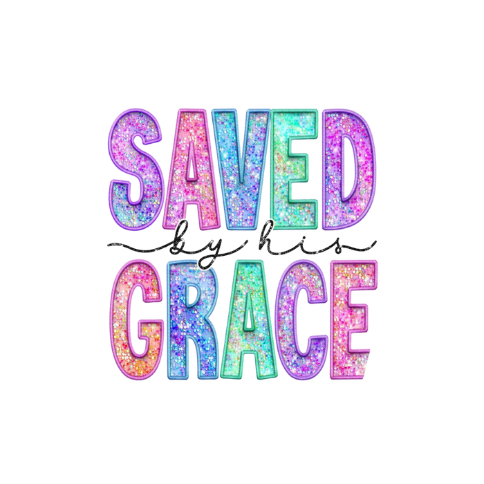 Saved by His Grace - Decal