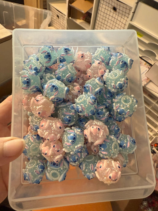 Blue and Pink Alien Beads