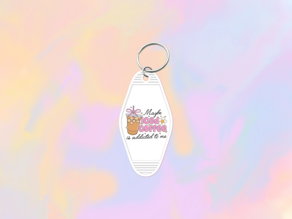 Iced Coffee is Addicted to me Motel Keychain Wrap
