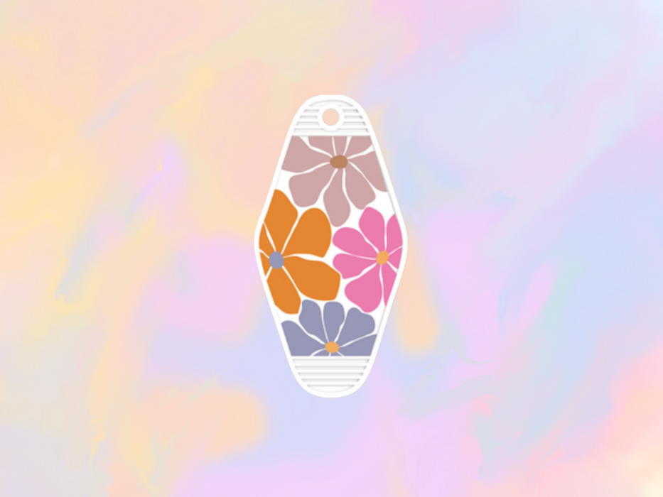 Colorful Flowers Motel Keychain Wrap