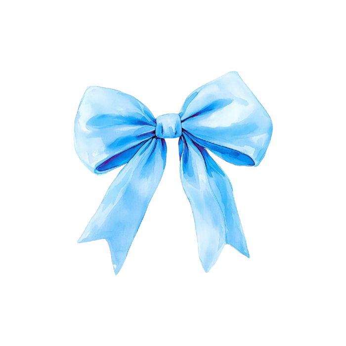 Blue Bow - Decal