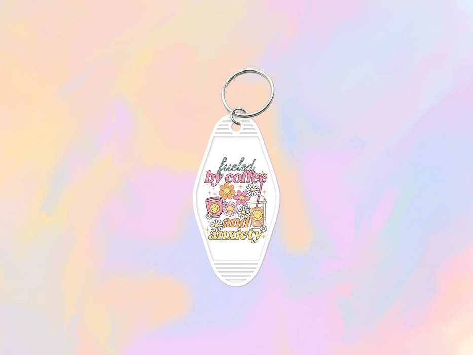 Fueled by Coffee Motel Keychain Wrap