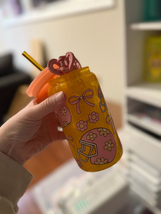 Fully Loaded Football Glass with Clip and Pen