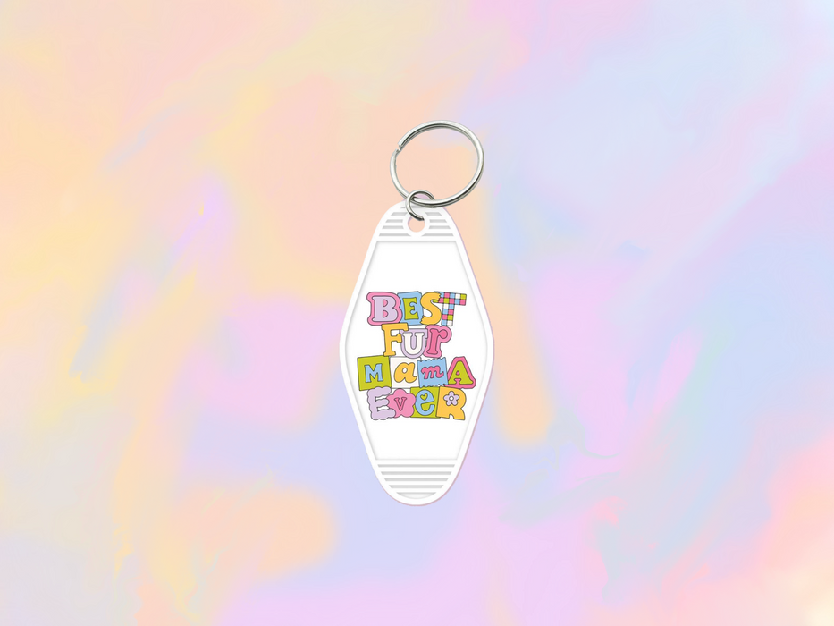 Best Fur Mom Ever Motel Keychain Wrap