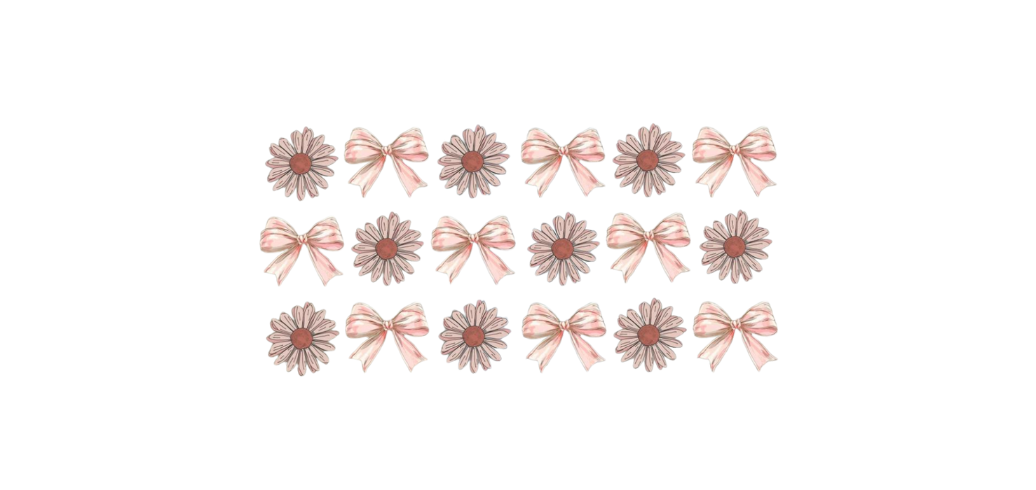 Pink Flowers & Bows Wrap