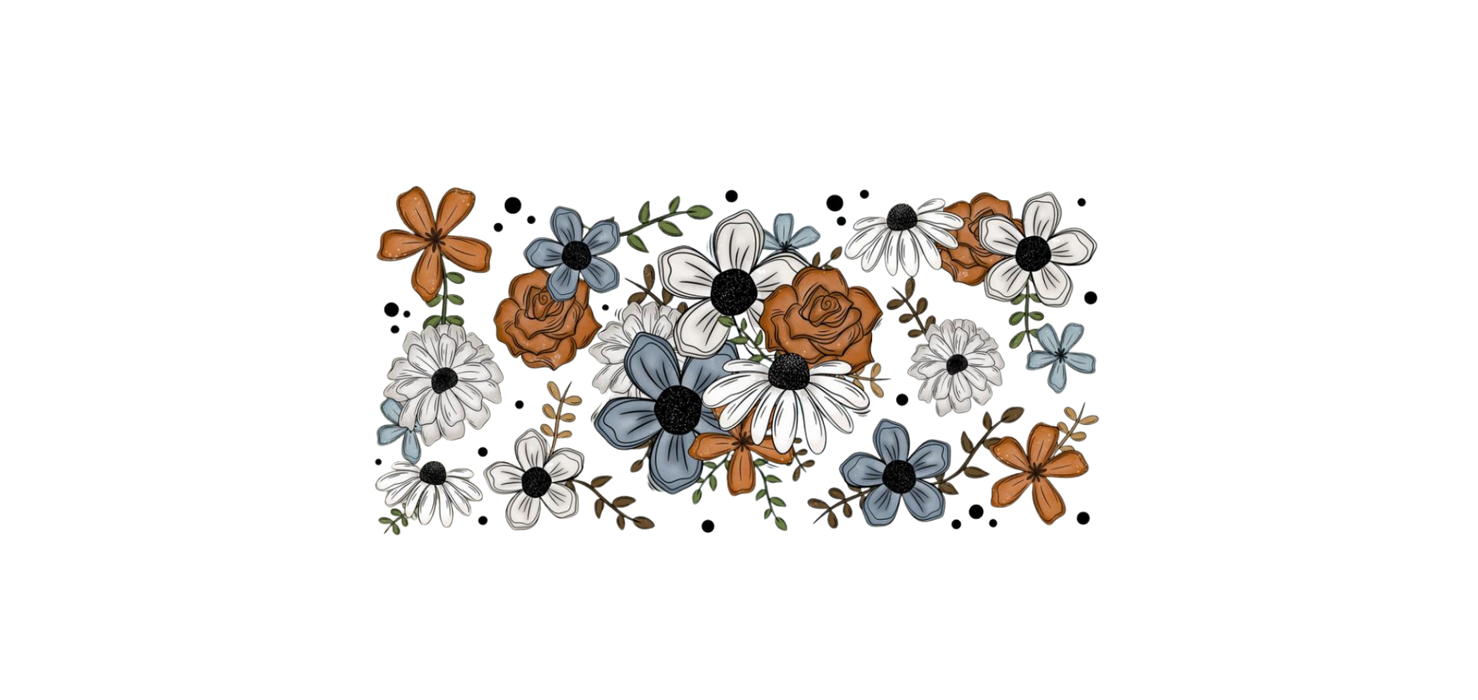 Brown Flowers Wrap