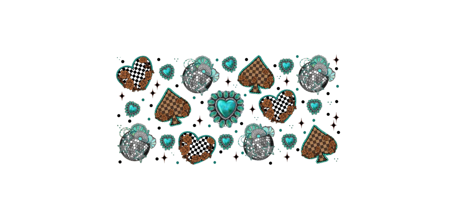 Turquoise Spades Wrap