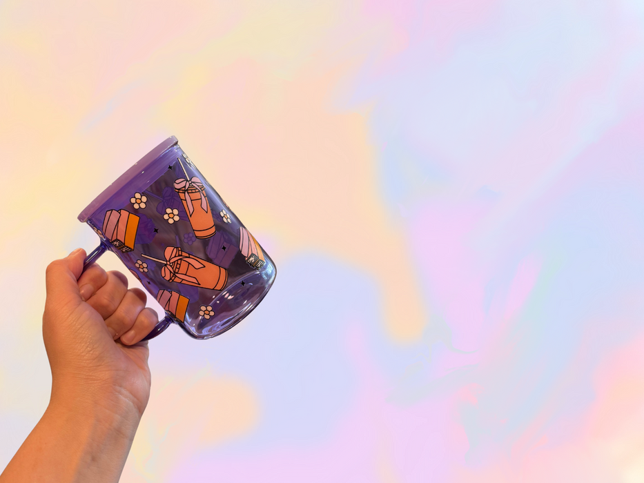 17 OZ Glass Reading Mug