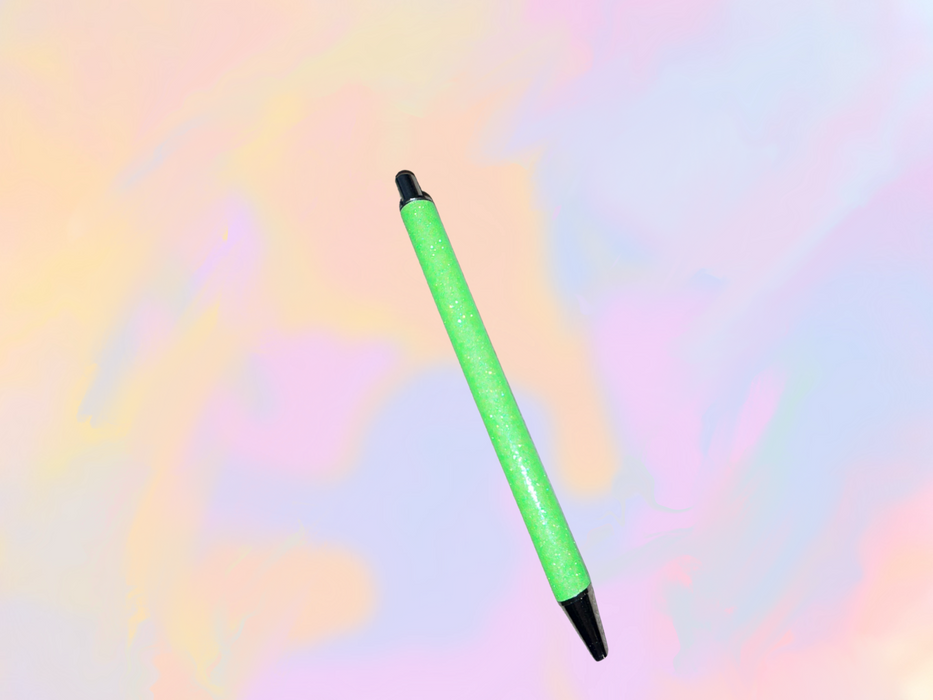 Green Glitter Metal Pen