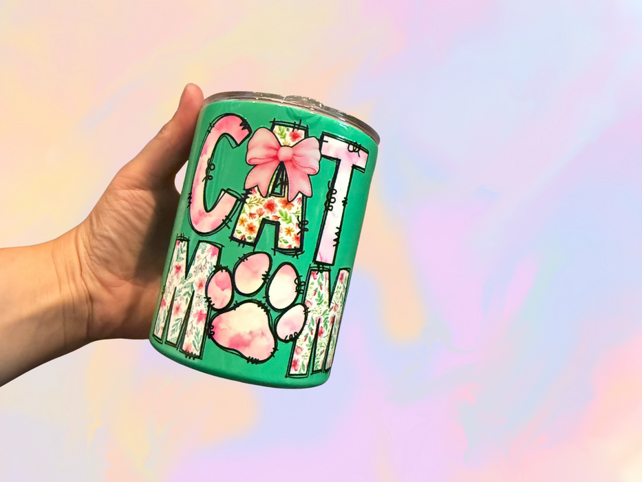 Stainless Steel Cat Mom Mug