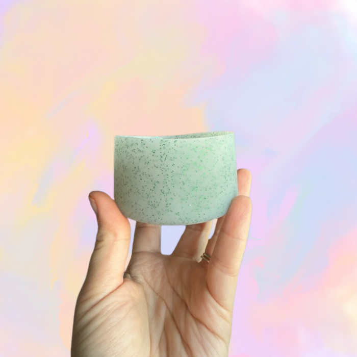 Grey and Green Glitter Tumbler Boot