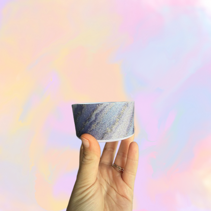 Purple Glitter Marble Tumbler Boot