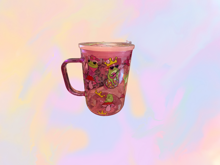 17 OZ Glass Frog Mug