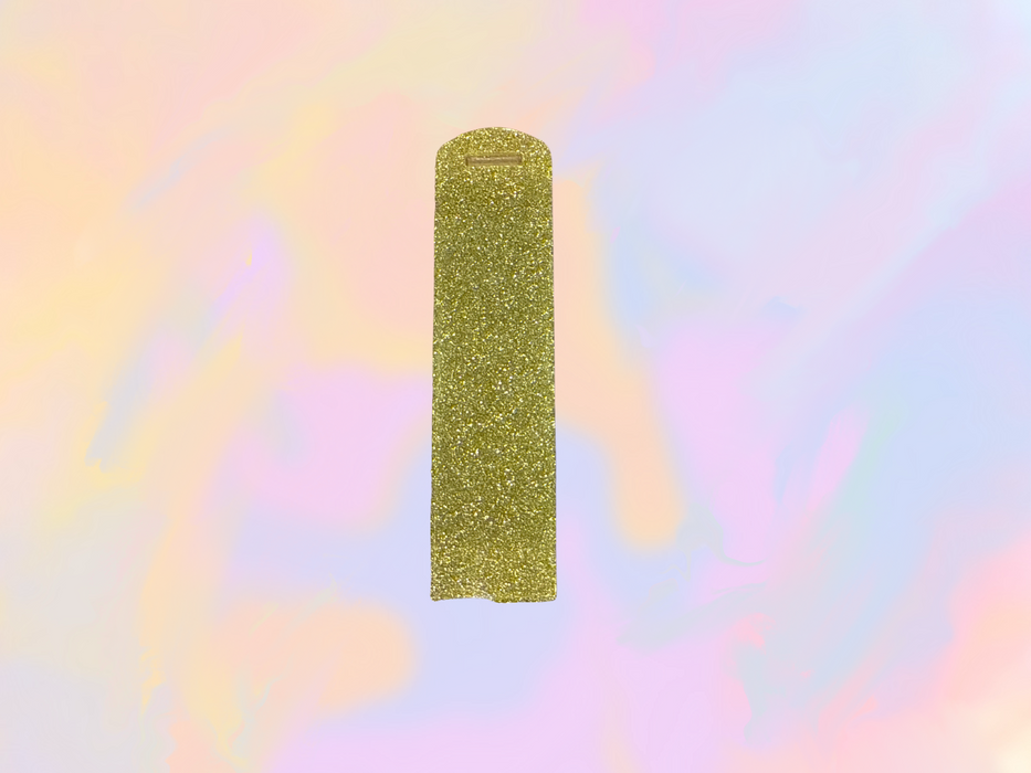 Yellow Gold Glitter Bookmark - Acrylic