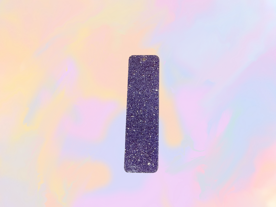 Purple Glitter Bookmark - Acrylic
