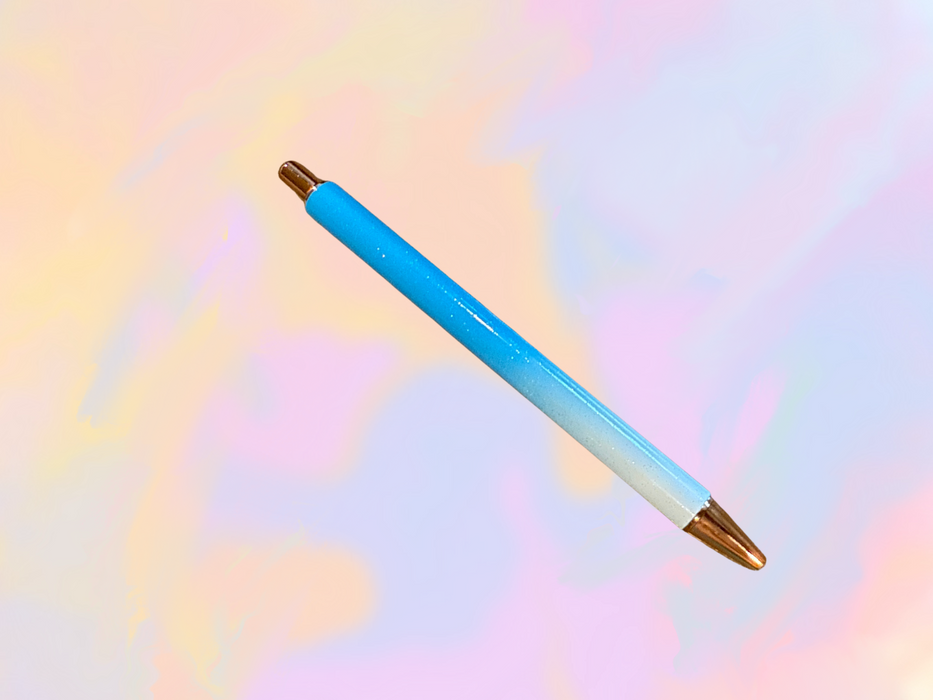 Blue Ombre Metal Pen
