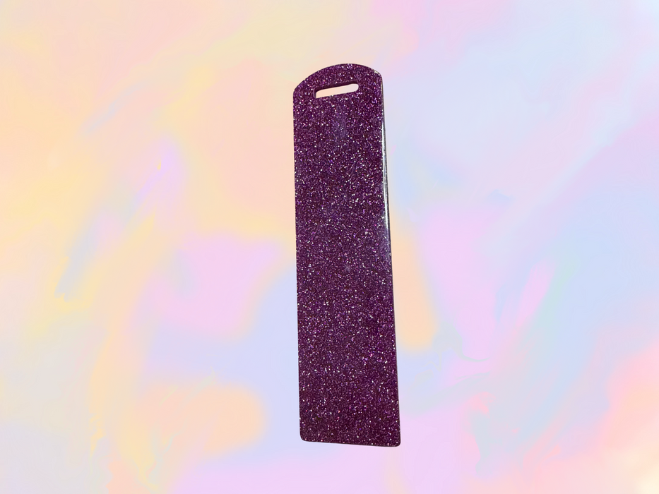 Purple Glitter Bookmark - Acrylic